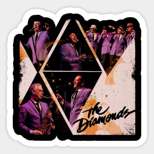 Radiant Retro Rhythms Diamond' Dazzling Tunes Sticker